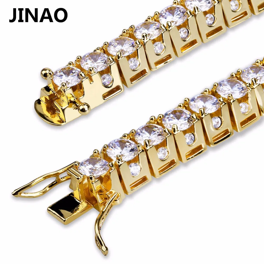 JINAO новая мода Золотой/Серебряный цвет Iced Out микро проложить кубический циркон
