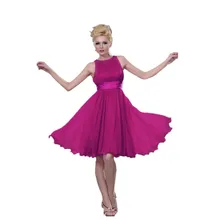 MDBRIDAL Kurze Modest Frauen Formales Kleid Knielangen Chiffon Kleid
