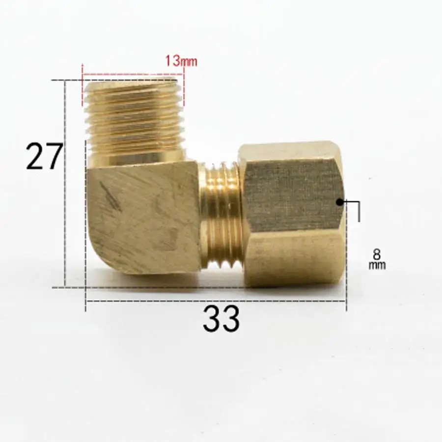 Подходит для медной трубки OD 8 мм x 1/4 &quotBSPP Мужской Латунный компрессионный