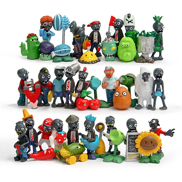 Special Offers 40pcs Plants vs Zombies toy chomper Zombies set 2016 New Plants vs. Zombies 2 Full series figures pea sunflower Melon nuts lot