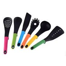 6 шт. предметов нейлоновой кухонной утвари термостойкая антипригарная сковорода для приготовления пищи на кухне/Ложка для выпечки Лопата для макаронных изделий набор кухонных гаджетов 47