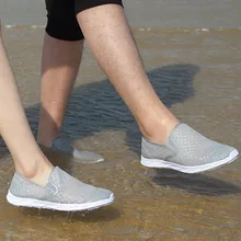 Акваобувь; летняя водонепроницаемая обувь; Мужская дышащая пляжная обувь; дышащие кроссовки из сетки; легкая обувь без застежки;# D