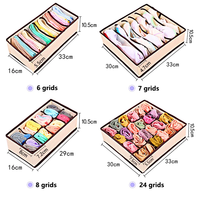 Складной органайзер для нижнего белья, носков, бюстгальтеров, ящиков, органайзеров, шкафов, нижнего белья, органайзер для ящиков, разделитель, коробка для хранения