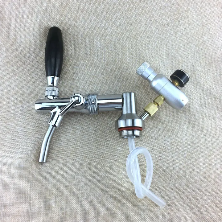 

Stainless Steel Mini Keg Tap Dispenser with adjustable beer tap and CO2 Injector Premium