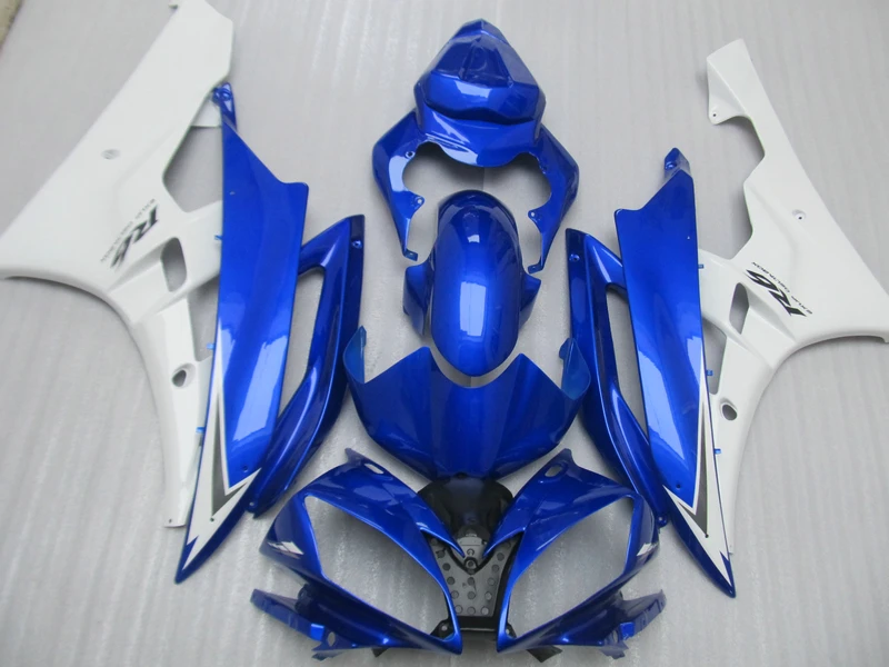Nummer 19 Weiss Und Blau Schwarz Monster Yzf R1 04 06 Verkleidungsset