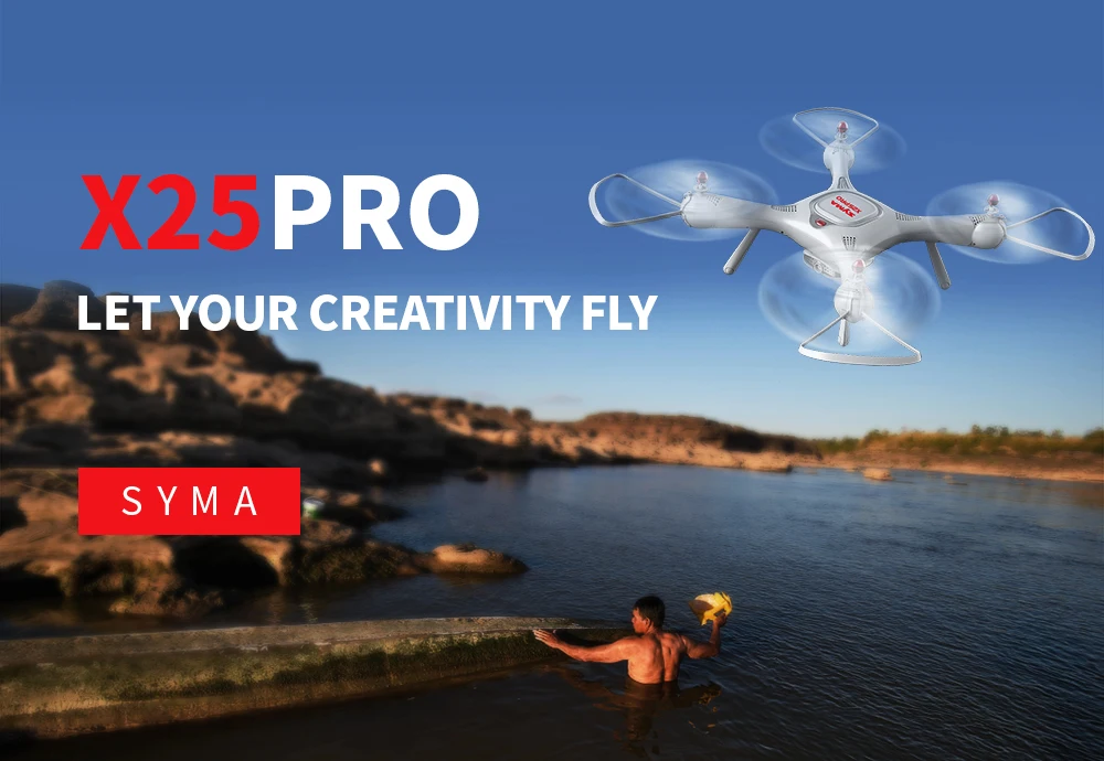 Syma X25PRO gps вертолет Wi-Fi FPV Регулируемый 720 P hd-камера Дрон RTF позиционирование высота удержания Квадрокоптер