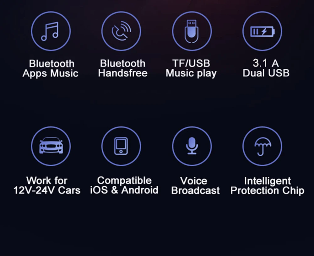Автомобильный MP3-плеер, Bluetooth, fm-передатчик, сигаретное зарядное устройство, Bluetooth радио передатчик, fm-модулятор, ЖК-дисплей, двойное USB Автомобильное зарядное устройство