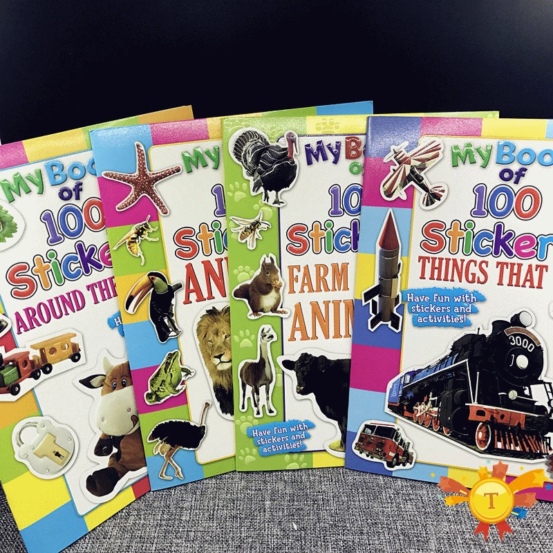 Наклейки книги для ребенка наклоняясь английская история книга с наклейкой s Дошкольное Раннее обучение Развивающие детские игрушки