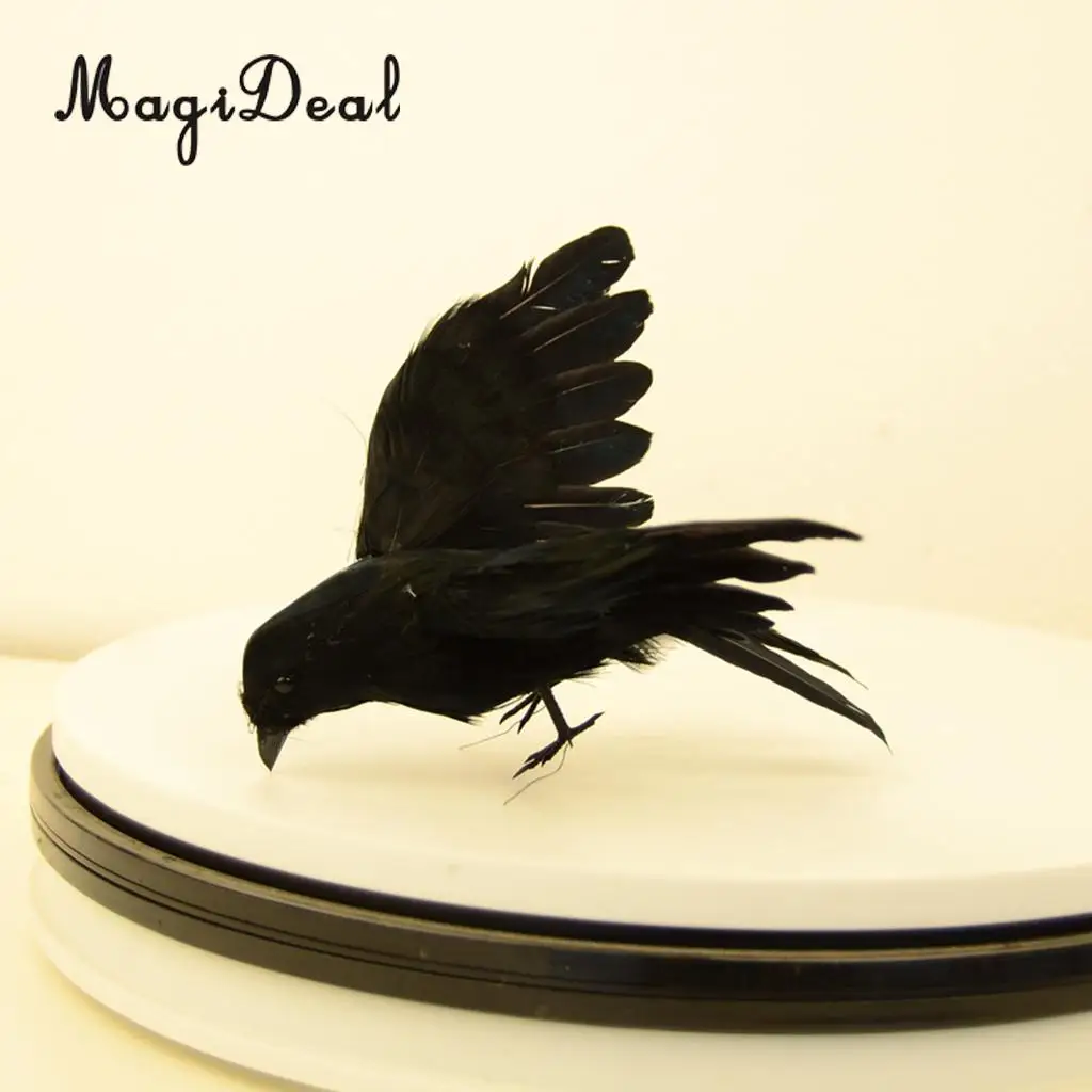 Vivid Fake Artificial Birds Raven Magpie for Coffee Shop Pub Bar Home Decoration	