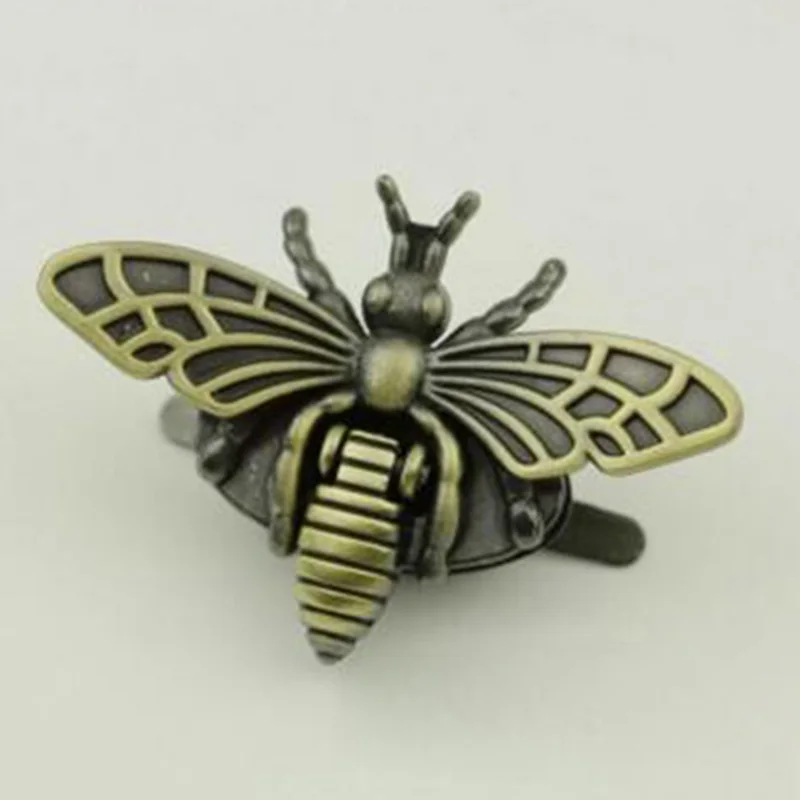 Металлические кнопки в форме пчелы застежка поворотный замок оборудование для DIY Сумочка Кошелек Ретро Bee турникет застежка кнопка для сумки для одежды сумка - Цвет: Bronze