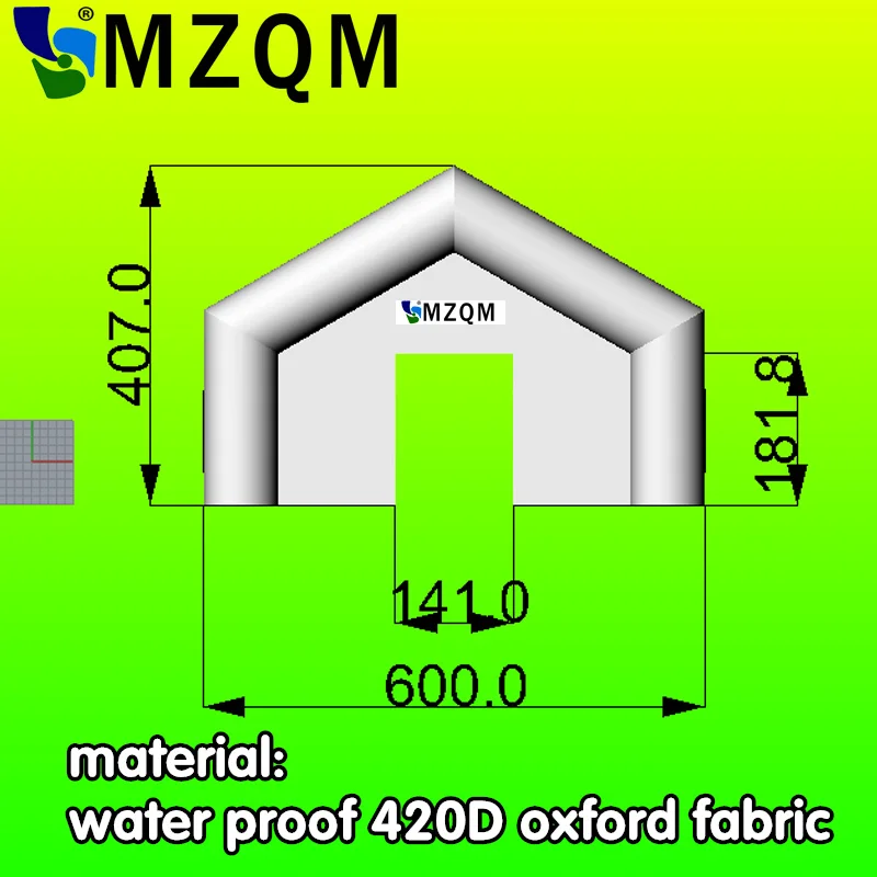 MZQM 10*6*4 м белый надувной шатер, надувной свадебный шатер, гигантский надувной шатер, надувной шатер Свадьба/событие/пар