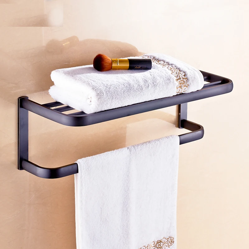 Solid Brass Bathroom Accessories Set Paper Holder Bath Towel Bar Commodity Shelf Toilet Brush Holder