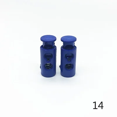 25 шт. 24 мм пластиковый фиксатор шнура 2 отверстия тумблер эластичный веревочный фиксатор зажимы зажим для шнурков DIY аксессуары для одежды BD430 - Цвет: 14