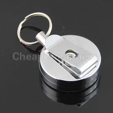 1 шт., Мужская мини высококачественная повседневная катушка для значков из нержавеющей стали, выдвижное кольцо для ключей, ID держатель для карт, зажимы