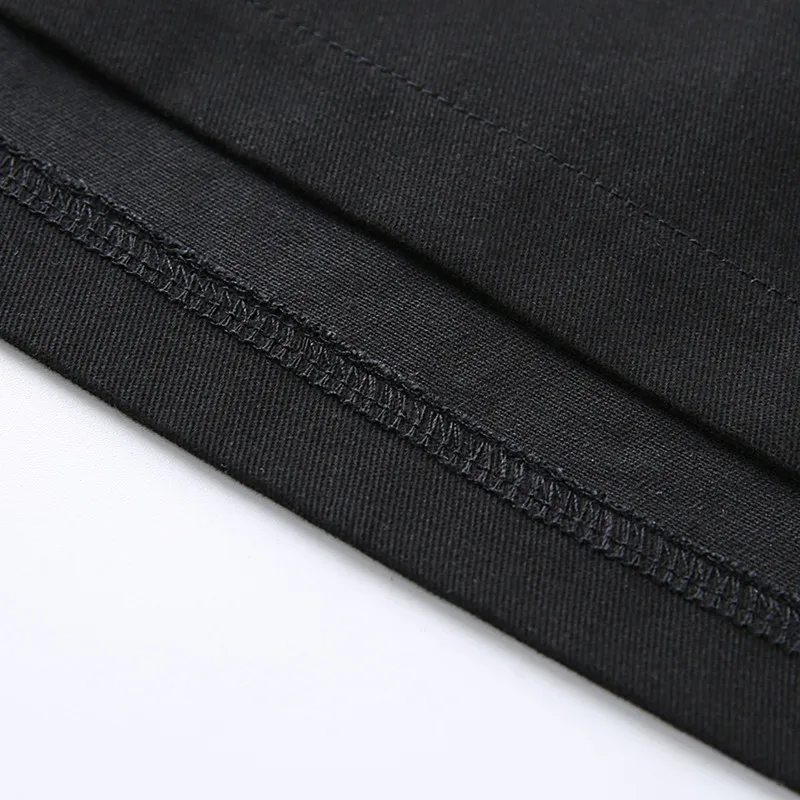 Однотонные черные Лоскутные выдалбливают юбки для женщин Готический Лето отверстие гранж ушко молния обёрточная юбка мода панк