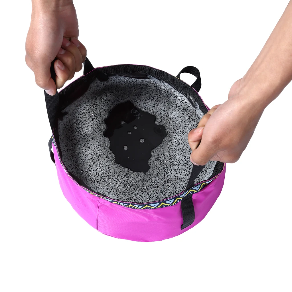 Foldable Sink Wash Basin Washbasin Bucket Outdoor Camping Water Pot Bag 6/8/12L for Kayak Canoe Fishing Picnic Hiking Accessory