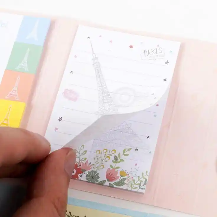 New Paris Eiffel Tower 6 Folding Memo Pad N Times Sticky Notes Memo Notepad Bookmark Gift Stationery Folding Memo Pad Sticky Notessticky Notes Memo Aliexpress