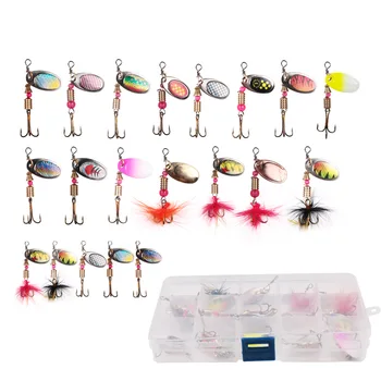 

30Pcs/box Spinner Spoon 2-4g Metal Bait Fish Lure Sequins Crankbait Spoon bait for Bass Trout Perch pike rotating Fishing tackle