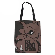 Дамская мода Топ-ручка сумки большой сумки Для женщин Pitbull печати белье Shoudle мешок для женщин пляж путешествия посылка