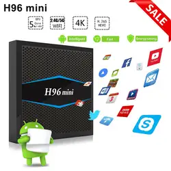 H96 мини Smart tv box android 7,1 Amlogic S905W Quad core 2 ГБ 16 ГБ Flash 4k 1080P HD 2,4 г/ 5 г Wi-Fi BT4.0 android tv приставки