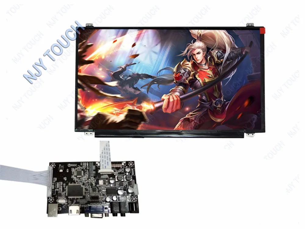 

VGA HDMI R60C LCD Controller Board Kit With 15.6inch LP156WF4 eDP 30Pins LED Screen Display