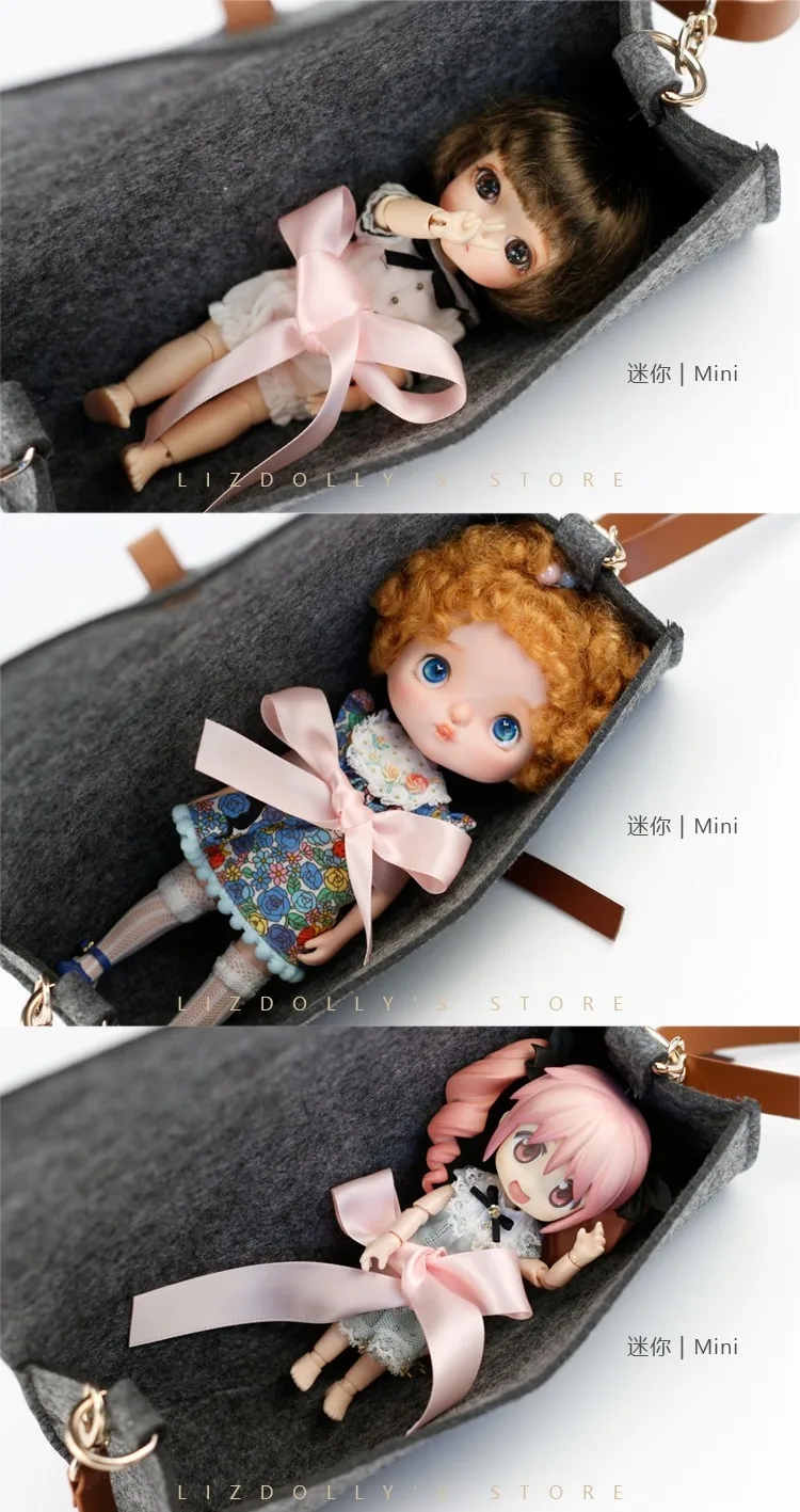 Новинка 1/6 сумка для куклы портативная посылка для blythe AZ MMK BJD HOLALA кукла Кики аксессуары сумка для хранения куклы