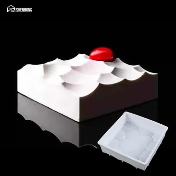 

SHENHONG Lava Stone Silicone Mold 3D Cake Mousse Pan Baking Art Mould For Muffin Brownie Pastry Silikonowe Moule Non-stick