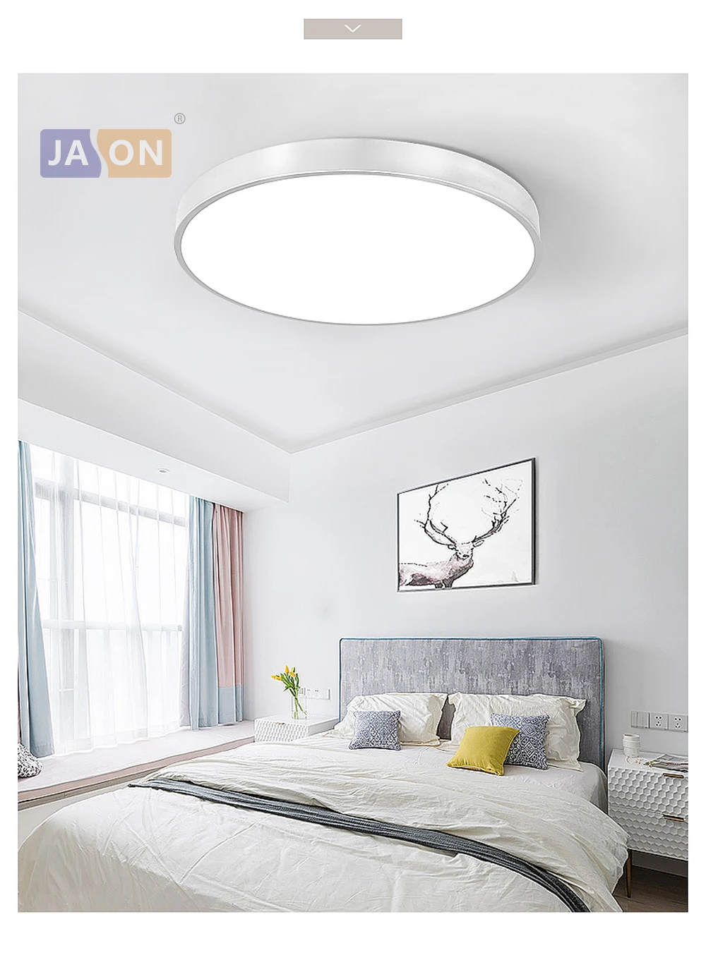 Conduziu a Iluminação Conduziu a Luz Conduziu a Lâmpada para Foyer Led Modern Ferro Acryl 5 Centímetros Fina Rodada Preto Branco Ouro Prata Lustre Lustre 34 Cheap Lustres