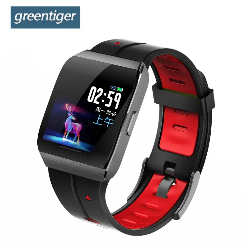 

Greentiger X1 smart watch Heart Rate Monitor Smartwatch weather forecast fitness tracker Multi-sports Bracelet Men Android IOS