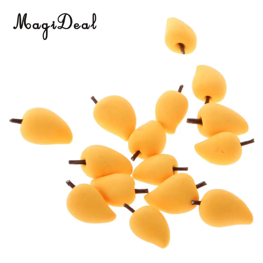 10 Pieces 1:12 Scale Dollhouse Fruit Food Miniature Mini Lemon Apples Cherry for Restaurant Kitchen Decor Pretend Play Toys