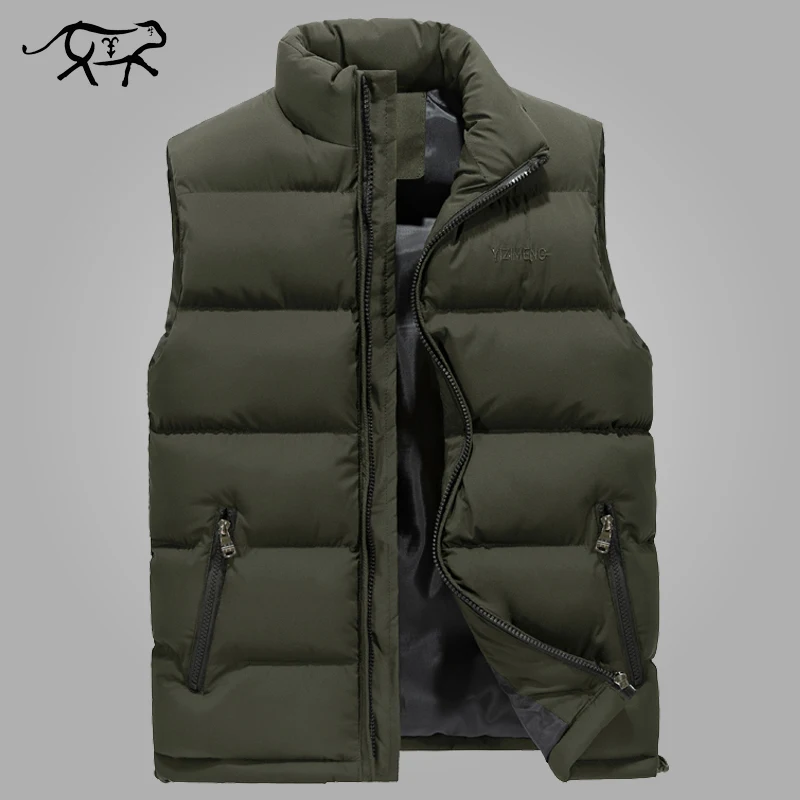 Kaufen Weste Männer Neue Stilvolle Frühling Warm Ärmel Winter Jacke Männer Armee Weste Herren Weste Mode Herbst Casual Mäntel Plus Größe 6XL