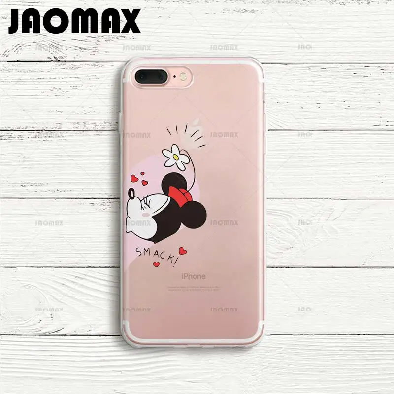 Jaomax Cute Cartoon Animal Mickey Minnie Couple Phone Case for iPhone Xs Max 7 8 6 6S Plus X SE Transparent Silicone Back Cover Jaomax Cute Cartoon Animal Mickey Minnie Couple Phone Case for iPhone Xs Max 7 8 6 6S Plus X SE Transparent Silicone Back Cover