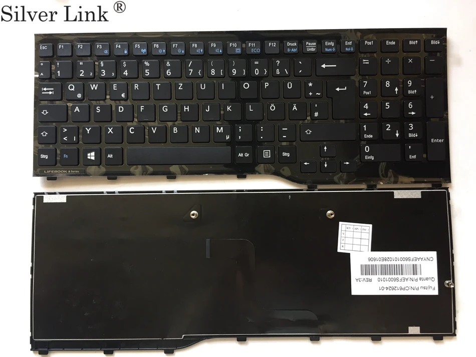GR Germany Azerty Layout Keyboard For Fujitsu Lifebook