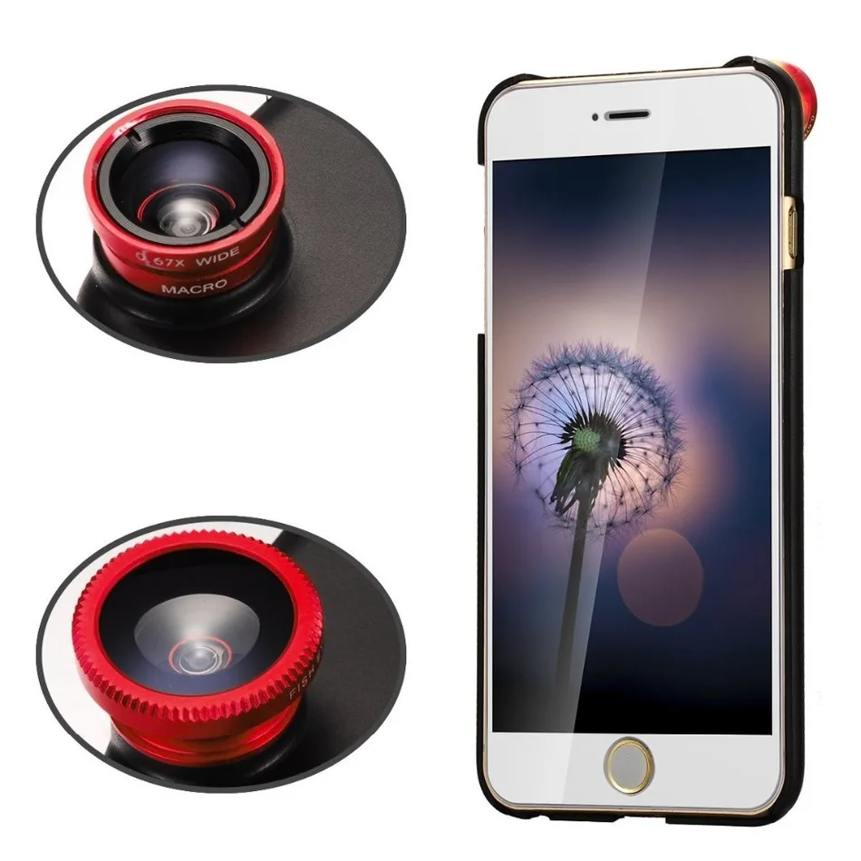 3 in 1 Phone Lens Kit Fish eye Fisheye lenses For Samsung Galaxy S3 S4
