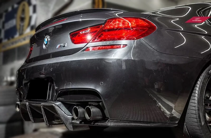 BMW M6 F06 F12 F13 V-Style Rear Diffuser Carbon 3