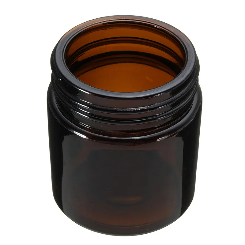 KiWarm 120 мл пустой Янтарный стеклянный горшок коричневая банка контейнер бутылка с черными крышками DIY Бытовая бутылка для хранения