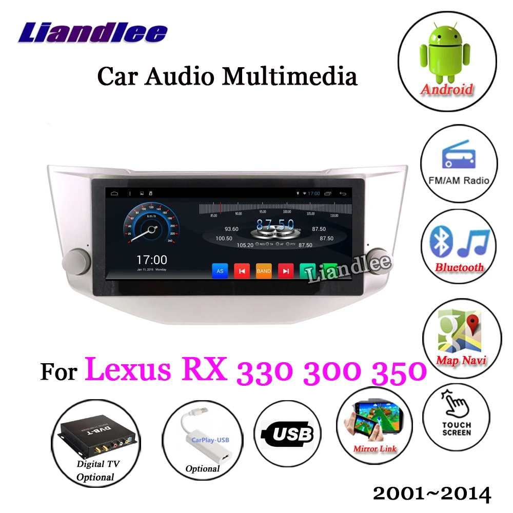 Discount Liandlee Car Android System For Lexus RX 200 330 300 350 400H 2001~2014 Radio Stereo Carplay GPS Nav MAP Navigation Multimedia 3