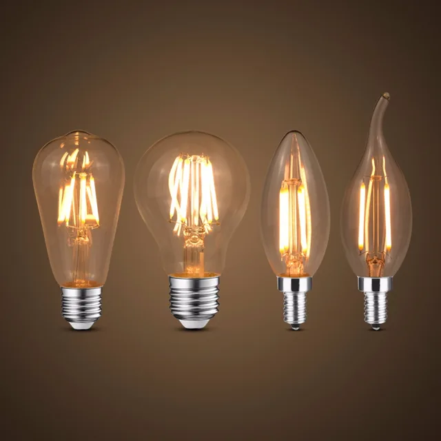 Led Filament Bulb E27 Retro Edison Lamp 220v E14 Vintage Candle Led Filament Bulb E27 Retro Edison Lamp 220v E14 Vintage Candle Light Chandelier Replace 20w