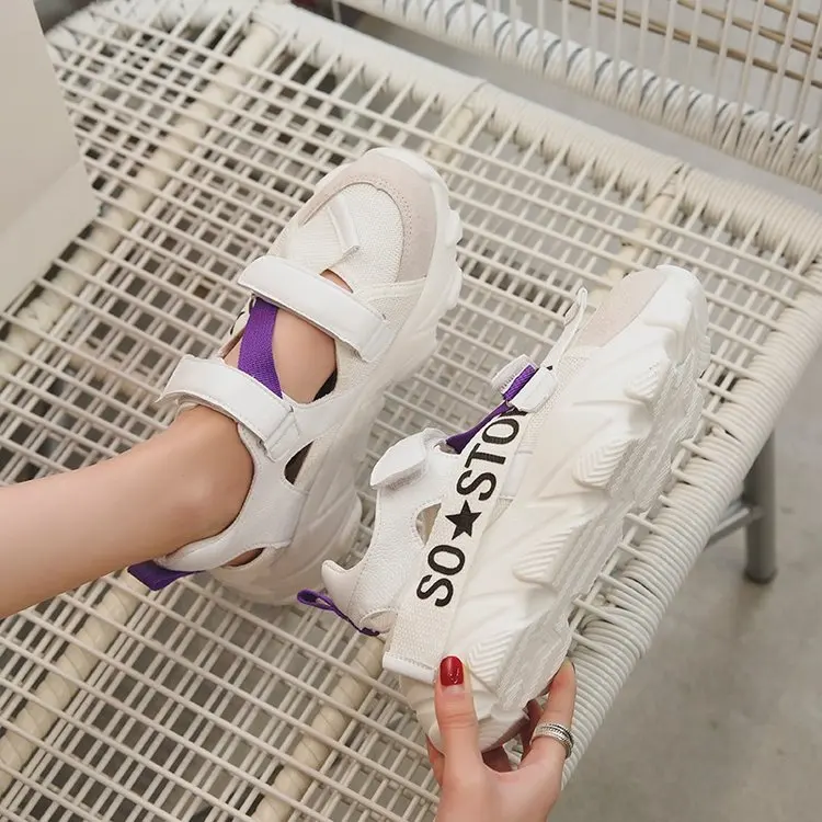 Women's Sandals Summer Trainers Hook Loop Sandals Women Chunky Sandal Wedge Platform Shoes Casual Sandalias Mujer 2019