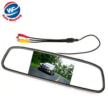 

High resolution 4.3" Color TFT LCD Car Rearview Mirror Monitor 4.3 inch 16:9 screen DC 12V car Monitor for DVD Camera VCR