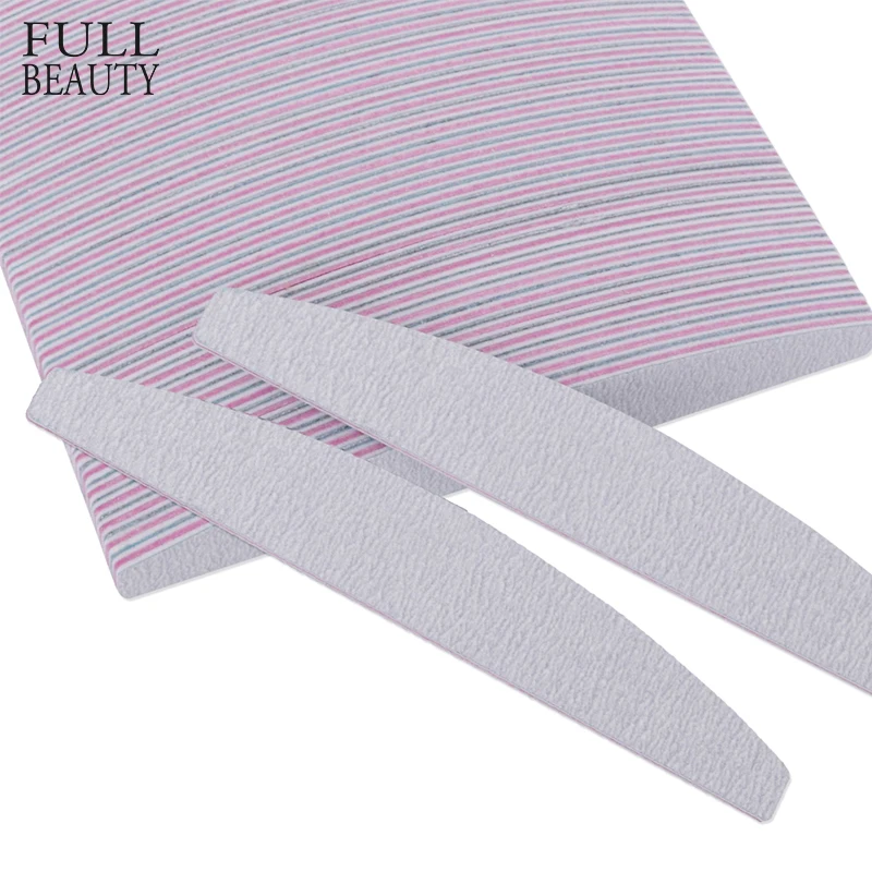 

Full Beauty 30x Grey Banana Buffer Nail File 100/180 Curve Manicure UV Gel Tips Mills Sandpaper Nail Art Salon Accessory CH831-1