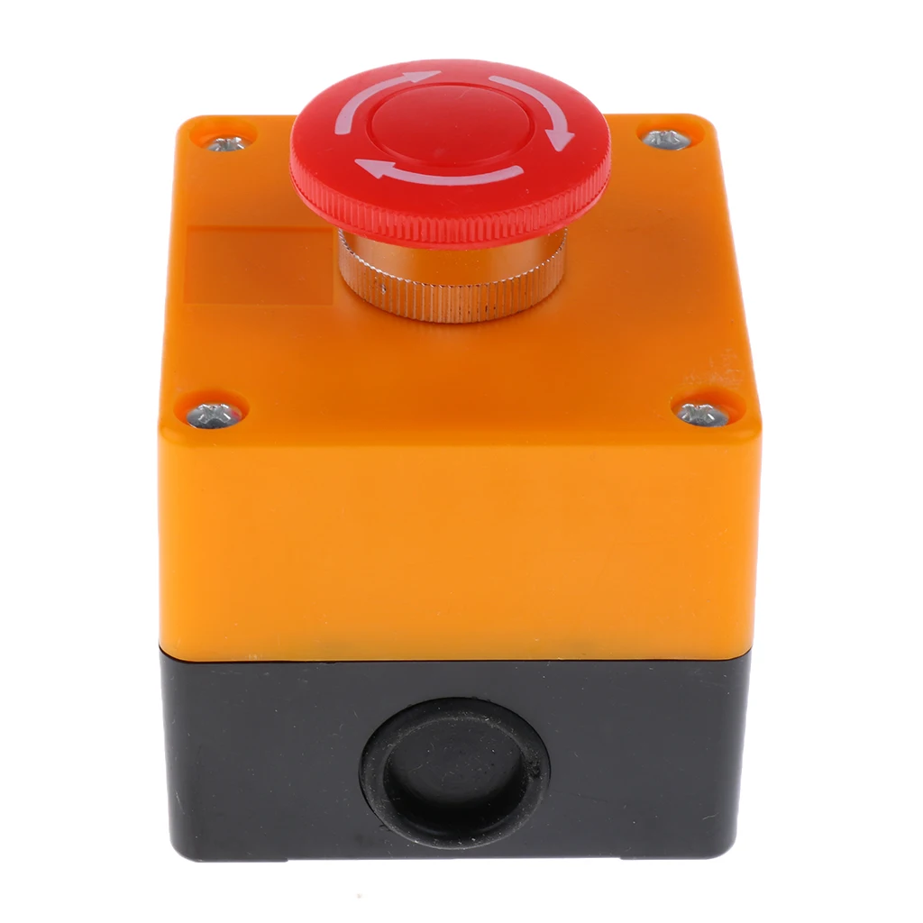 220V 3A Latching NC Emergency Stop Red Mushroom Push Button Switch Station | Строительство и ремонт