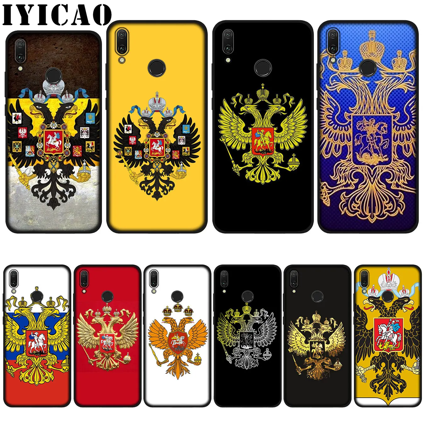 Iyicao герб России флаг Мягкий чехол для huawei P20 Pro P10 P8 P9 P30 Lite Mini 2017 P Smart 2019 крышка |