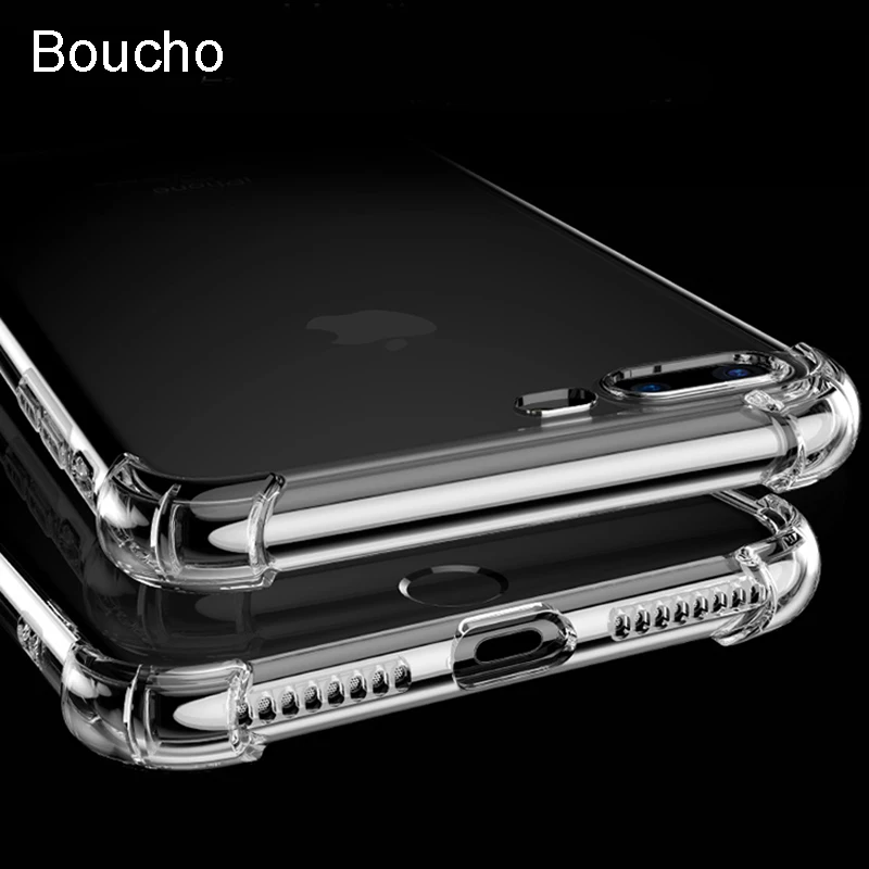 Чехол Boucho для телефона Iphone 12 11 Pro Max 6 6s 8 7 Plus SE 12mini противоударные чехлы из ТПУ чехол
