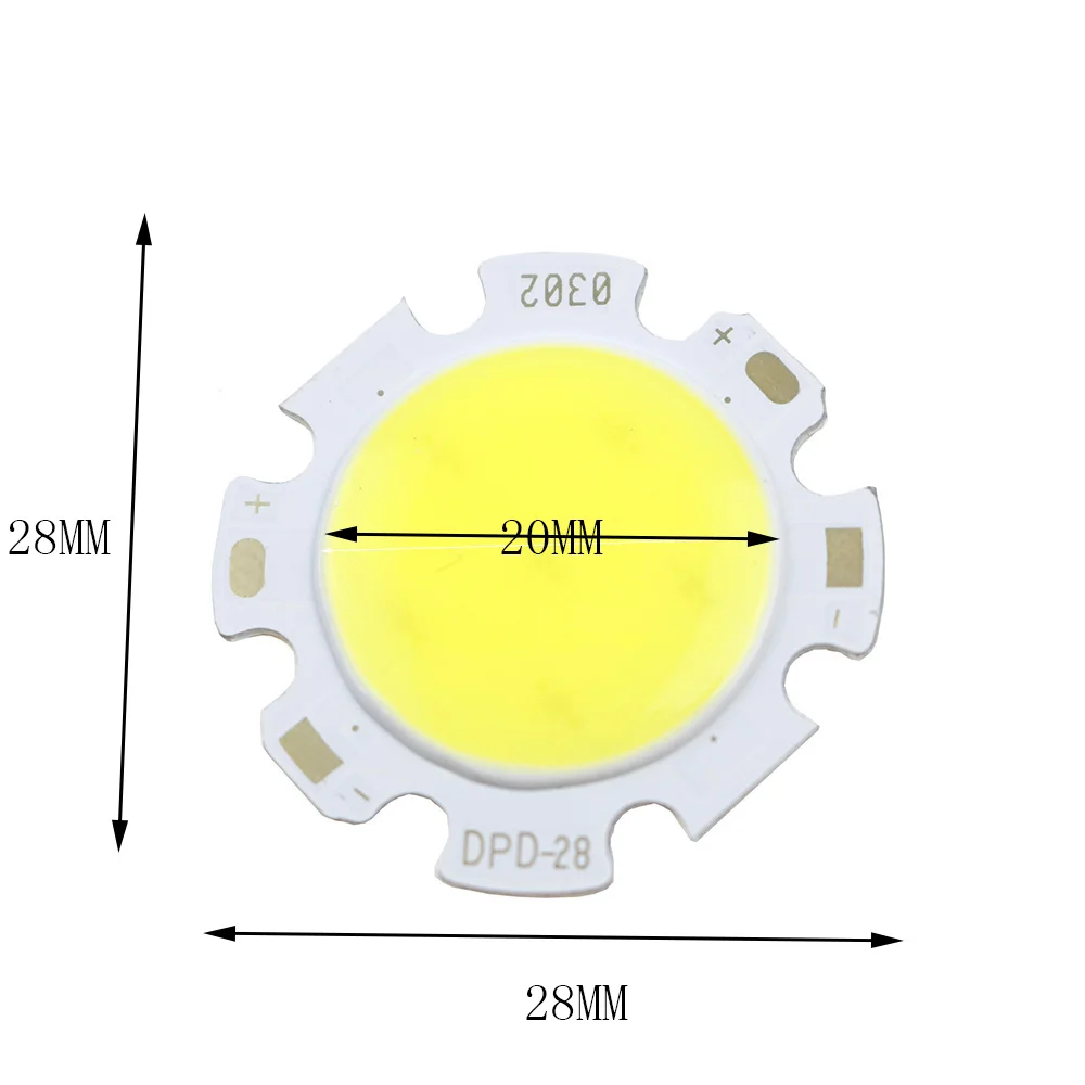 10-100 шт. светодиодный COB чип 28 мм квадратный круглый светильник ing источник 3 Вт 5 Вт 7 Вт 10 Вт 12 Вт для Точечный светильник потолочный светильник 300ma