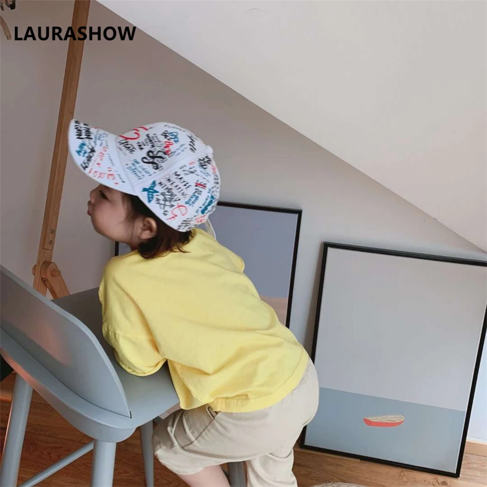 LAURASHOW новые детские бейсболки модные детские шапки Gorras Planas обувь для мальчиков девочек хип хоп шляпа