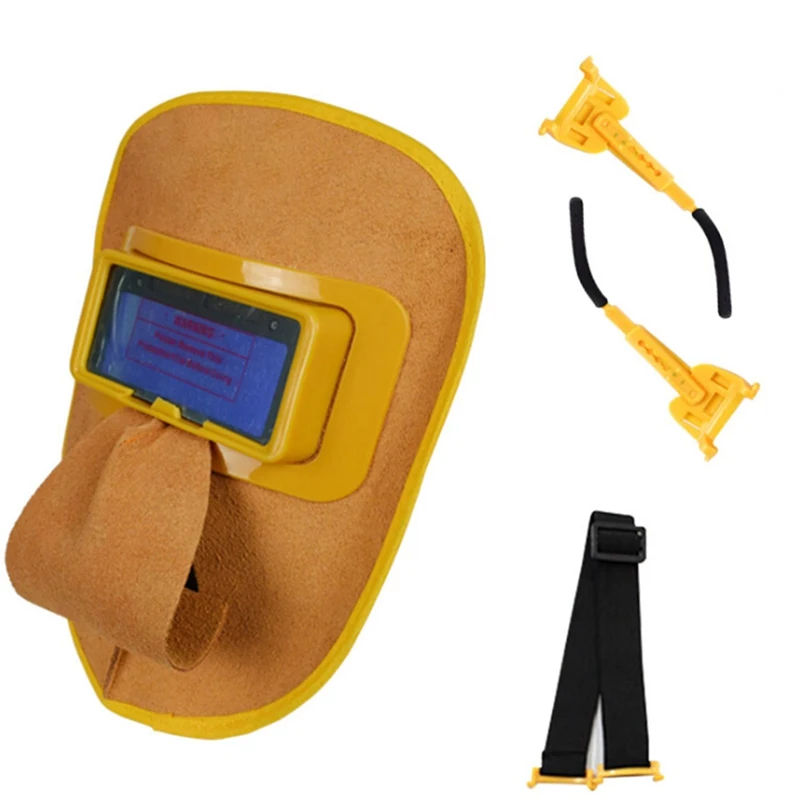 

Leather Hood Welding Helmet Mask Solar Filter Lens Welder Security Protection Comfortable Hood Helmet Inner