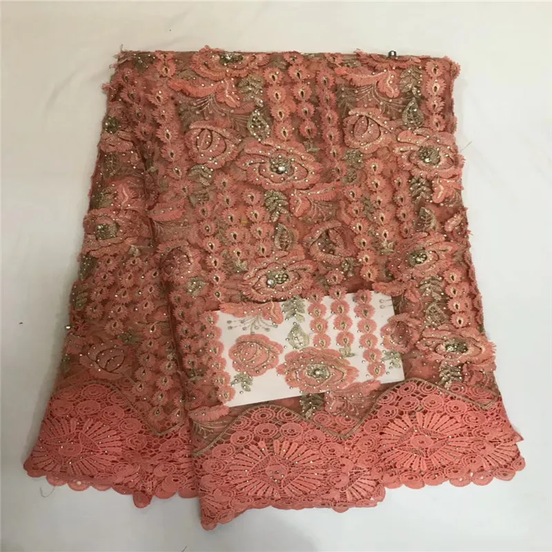 Hot selling african cord lace fabric with stones 2018 new style high quality net for wedding dress ZQ56B-2 | Дом и сад