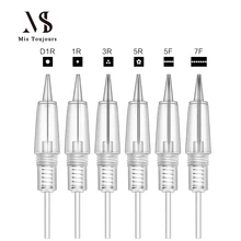 30 шт одноразовые стерильные иглы картриджи 1R 3R 5R 3F 5F 7F для Перманентный макияж микроволокна машина ручка с резьбовым горлом
