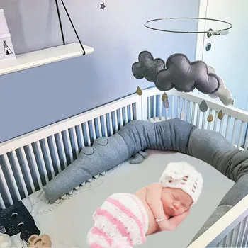 

Baby Cartoon Pillow Crib Bumper Comfort Pillow Junior Bed Sleep Bumper Children's Room Decorative Pillows for Newborn Sleeping